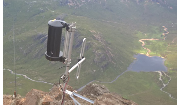 Radio communications powered by LE-v50 vertical wind turbine