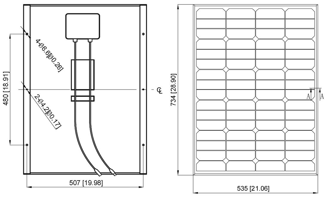 80W Monocrystalline Solar Panel Professional DC-80