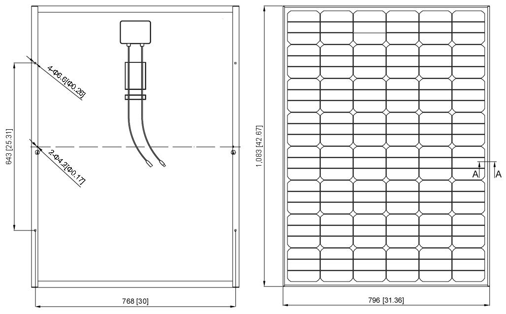 160W Monocrystalline Solar Panel Professional DC-160
